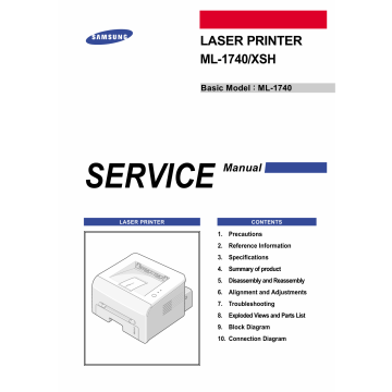 Samsung Laser-Printer ML-1740 Parts and Service Manual