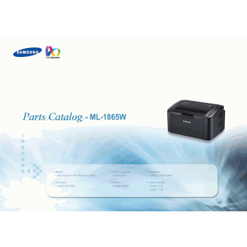 Samsung Laser-Printer ML-1865W Parts Manual