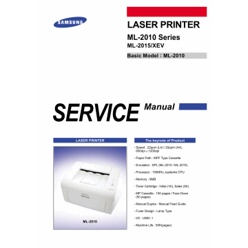 Samsung Laser-Printer ML-2010 2015 Parts and Service Manual