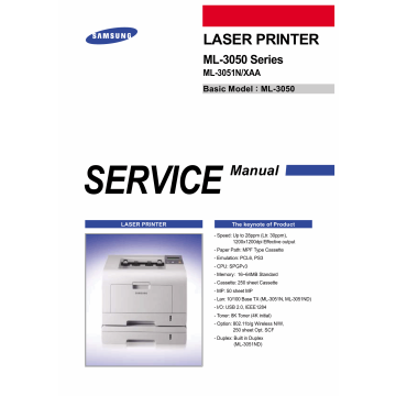 Samsung Laser-Printer ML-3050 3051N Parts and Service Manual