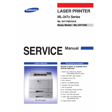 Samsung Laser-Printer ML-3471ND Parts and Service Manual