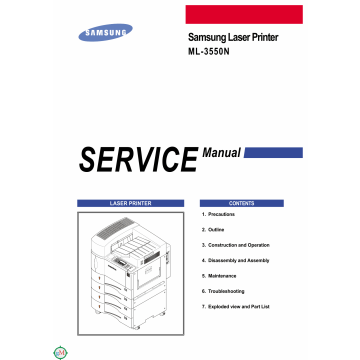 Samsung Laser-Printer ML-3550N Parts and Service Manual