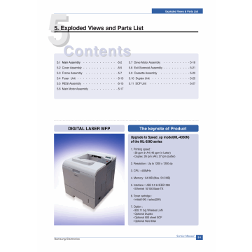 Samsung Laser-Printer ML-4050N Parts Manual