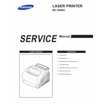 Samsung Laser-Printer ML-5000A Parts and Service Manual