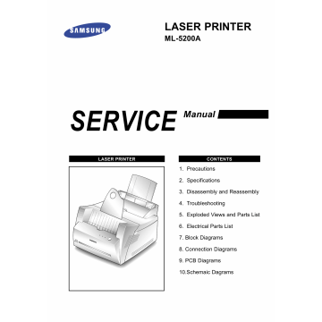 Samsung Laser-Printer ML-5200A Parts and Service Manual