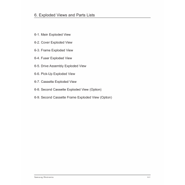 Samsung Laser-Printer ML-6050 Parts Manual