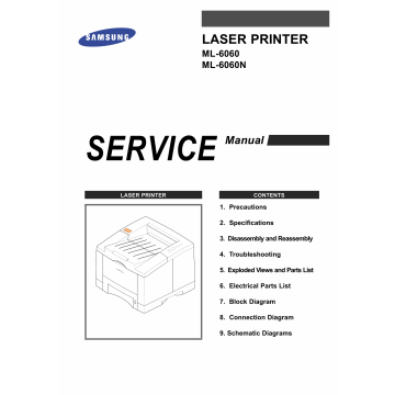 Samsung Laser-Printer ML-6060 6060N Parts and Service Manual
