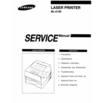 Samsung Laser-Printer ML-6100 Parts and Service Manual