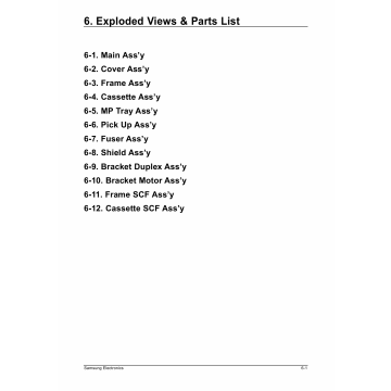 Samsung Laser-Printer ML-7300N Parts Manual