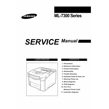 Samsung Laser-Printer ML-7300 Parts and Service Manual
