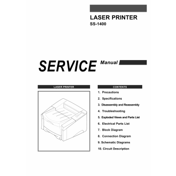 Samsung Laser-Printer SS-1400 Parts and Service Manual