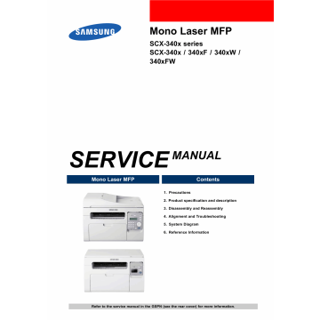 Samsung Mono-Laser-MFP SCX-3400 340x 340xF 340xW Service Manual