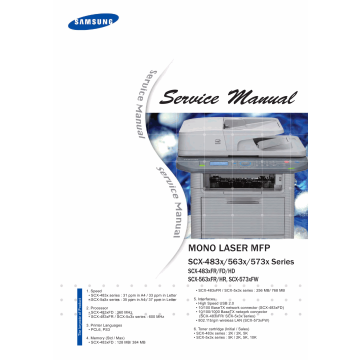 Samsung Mono-Laser-MFP SCX-4833 4835 5637 5639 5737 5739 FR FD HR HD Service Manual