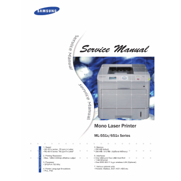 Samsung Mono-Laser-Printer ML-551x 651x Service Manual