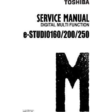 TOSHIBA e-STUDIO 160 200 250 DP1610 Service Manual