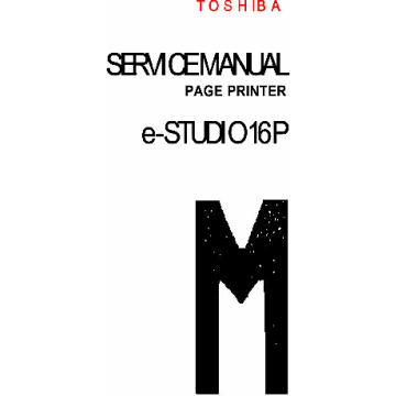 TOSHIBA e-STUDIO 16P Service Manual and Parts