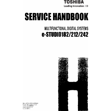 TOSHIBA e-STUDIO 182 212 242 DP1830 2120 2420 Service Handbook