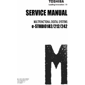 TOSHIBA e-STUDIO 182 212 242 DP1830 2120 2420 Service Manual