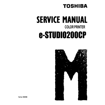 TOSHIBA e-STUDIO 200CP Service Manual