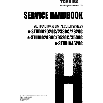TOSHIBA e-STUDIO 2020c 2320c 2820c 2830c 3520c 3530c 4520c Service Handbook