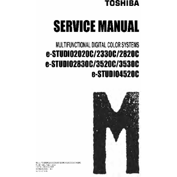 TOSHIBA e-STUDIO 2020c 2320c 2820c 2830c 3520c 3530c 4520c Service Manual