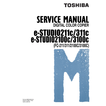 TOSHIBA e-STUDIO 211C 311C 2100C 3100C FC211 311 2100C 3100C Service Manual