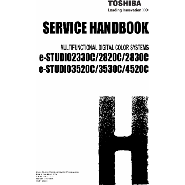 TOSHIBA e-STUDIO 2330C 2820C 2830C 3520C 3530C 4520C Service Handbook