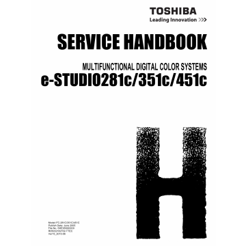 TOSHIBA e-STUDIO 281c 351c 451c Service Handbook