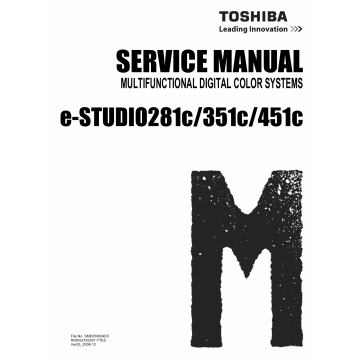 TOSHIBA e-STUDIO 281c 351c 451c Service Manual