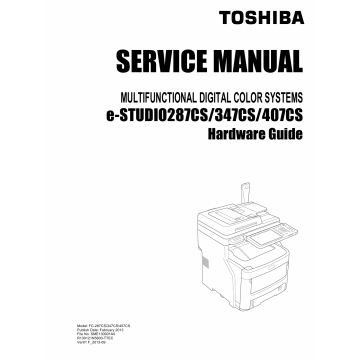 TOSHIBA e-STUDIO 287CS 347CS 407CS Service Manual