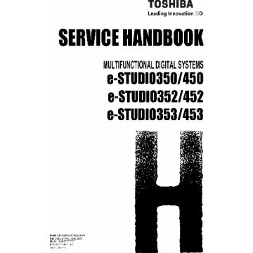 TOSHIBA e-STUDIO 350 450 352 452 353 453 Service Handbook