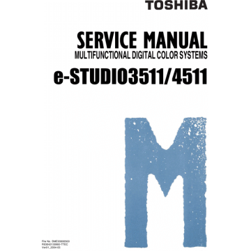 TOSHIBA e-STUDIO 3511 4511 Service Manual
