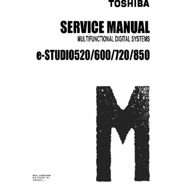 TOSHIBA e-STUDIO 520 600 720 850 Service Manual