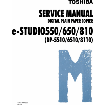TOSHIBA e-STUDIO 550 650 810 DP5510 6510 8810 Service Manual