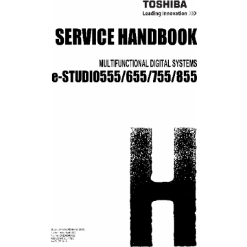 TOSHIBA e-STUDIO 555 655 755 855 Service Handbook