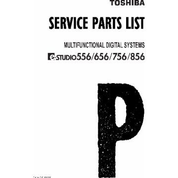 TOSHIBA e-STUDIO 556 656 756 856 Parts List Manual