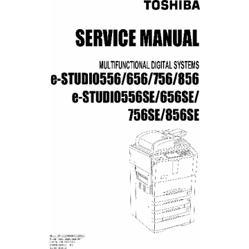 TOSHIBA e-STUDIO 556 656 756 856 SE Service Manual