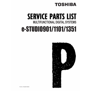 TOSHIBA e-STUDIO 901 1101 1351 Parts List Manual