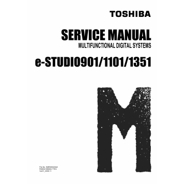TOSHIBA e-STUDIO 901 1101 1351 Service Manual