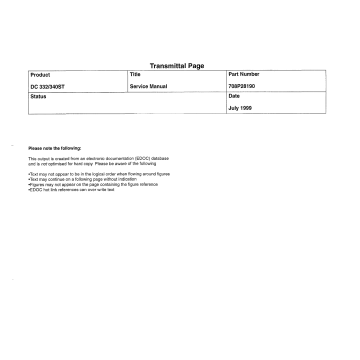 Xerox DocuCentre 332 340ST Parts List and Service Manual