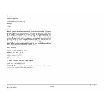 Xerox DocuColor 250 240 Parts List and Service Manual