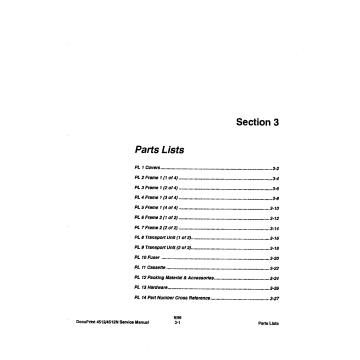 Xerox DocuPrint 4512 Parts List and Service Manual