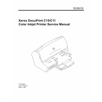 Xerox DocuPrint C11 C15 Parts List and Service Manual