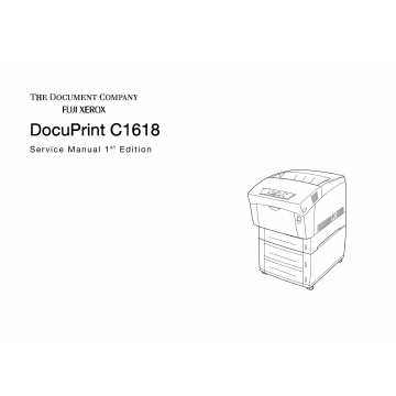 Xerox DocuPrint C1618 Fuji Color Laser Printer Parts List and Service Manual