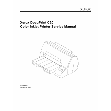 Xerox DocuPrint C20 Parts List and Service Manual