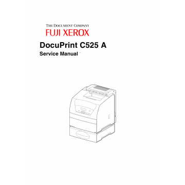 Xerox DocuPrint C525A Fuji Color-Laser-Printer Parts List and Service Manual
