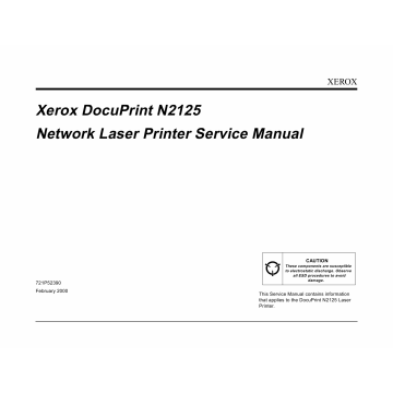 Xerox DocuPrint N2125 Service Manual