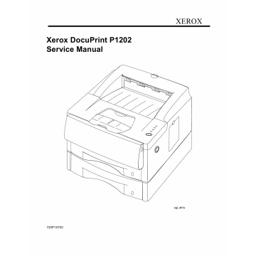 Xerox DocuPrint P1202 Parts List and Service Manual