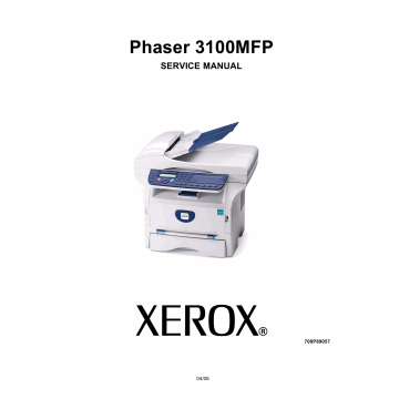 Xerox Phaser 3100-MFP Parts List and Service Manual