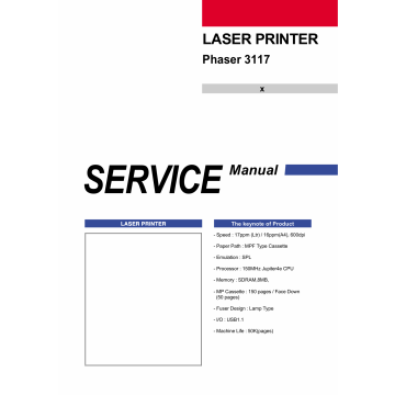 Xerox Phaser 3117 Parts List and Service Manual